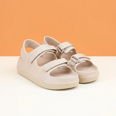 Gambar Ataru Ukuran 40 Sandal Wanita Double Strap TXT - Krem