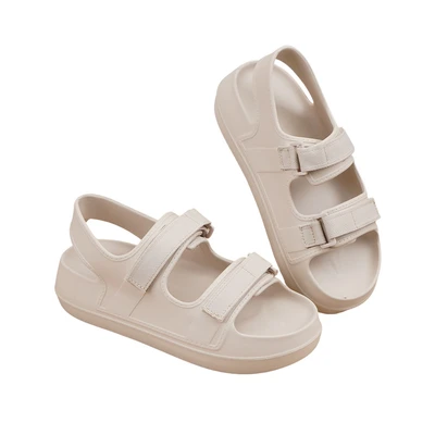 Gambar Ataru Ukuran 40 Sandal Wanita Double Strap TXT - Krem