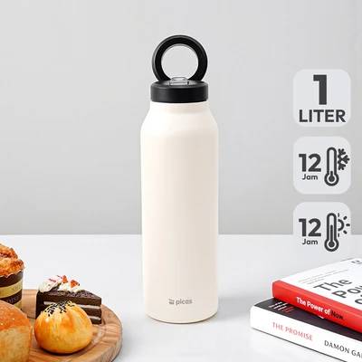 Gambar Picas Maggie Botol Vacuum Flask Stainless Steel 1 Liter - Krem Beige