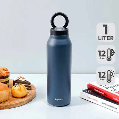 Gambar Picas Maggie Botol Vacuum Flask Stainless Steel 1 Liter - Biru Navy