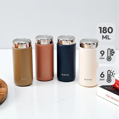 Gambar Picas Pocky Botol Vacuum Flask Stainless Steel 180 ml Random