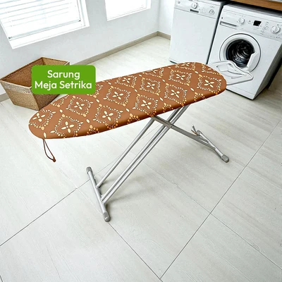Gambar Stora Sarung Meja Setrika Dot Bloom 127x43 cm - Cokelat