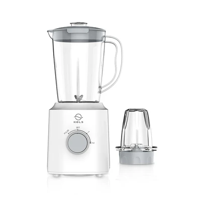 Gambar Kels Duxan Blender 1 Liter 500 watt Set 2 pcs - Abu-Abu/Putih