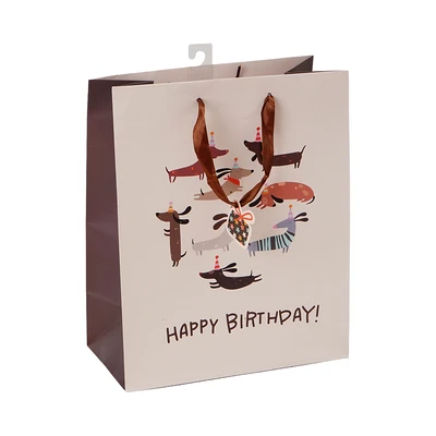 Gambar Ataru 26.5x33x14 cm Tas Kado Dachshund Birthday Party - Mix