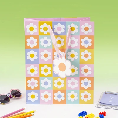 Gambar Ataru 26.5x33x14 cm Tas Kado Floral Checker - Mix