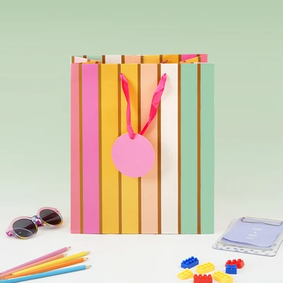 Gambar Ataru 26.5x33x14 cm Tas Kado Vertical Colorful - Mix