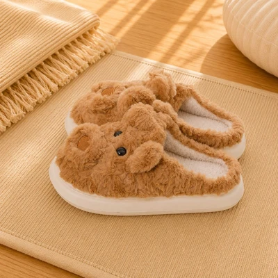 Gambar Ataru Sandal Rumah Cute Bear Ukuran 36/37 - Cokelat