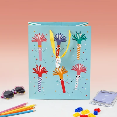 Gambar Ataru 26.5x33x14 cm Tas Kado Confetti - Biru