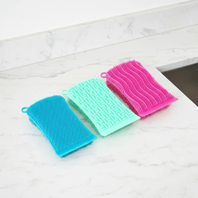 Gambar Proclean Spons Pembersih Silikon Set 3 pcs - Pink/Biru