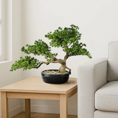 Gambar Informa Tanaman Artifisial Pine Tree Bonsai Dengan Pot 55x25x36 cm - Hijau