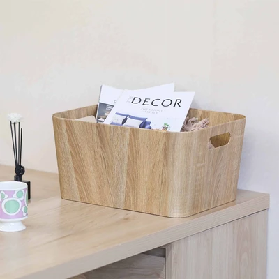 Gambar Stora Ligno Keranjang Penyimpanan 30.5x40.6x20.3 cm - Cokelat