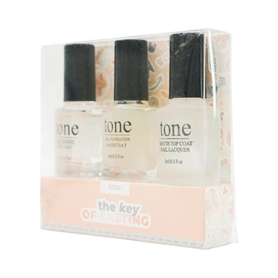 Gambar Tone Cosmetics Kutek Kuku The Key Of Lasting Set 3 pcs - Mix
