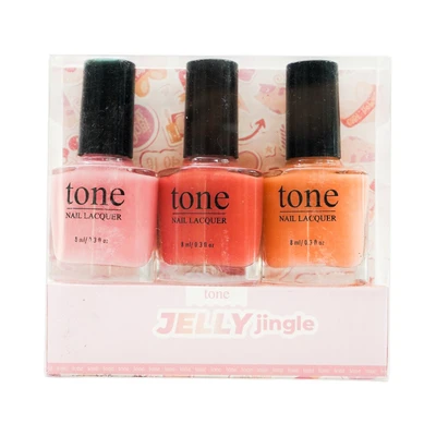 Gambar Tone Cosmetics Kutek Kuku Jelly Jingle Set 3 pcs - Mix