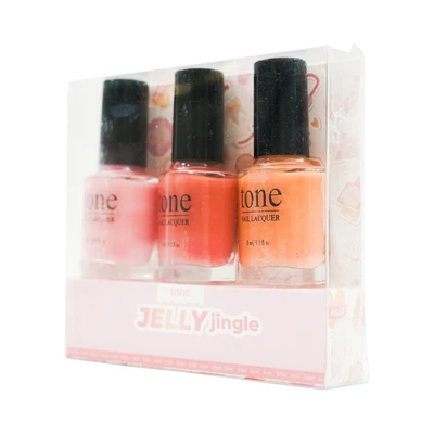 Gambar Tone Cosmetics Kutek Kuku Jelly Jingle Set 3 pcs - Mix