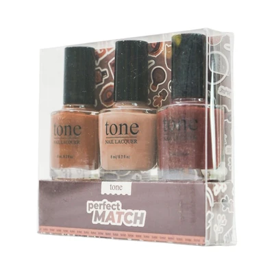 Gambar Tone Cosmetics Kutek Kuku Perfect Match Set 3 pcs - Mix