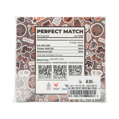 Gambar Tone Cosmetics Kutek Kuku Perfect Match Set 3 pcs - Mix