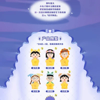 Gambar Kimmon Gantungan Kunci Boneka Plush Clip Chibi Maruko Chan Moonlit Dreams Random