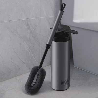Gambar Proclean Sikat Toilet Dengan Tempat Penyimpanan - Silver/Hitam