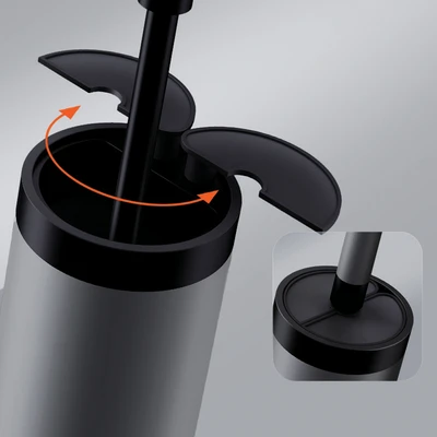 Gambar Proclean Sikat Toilet Dengan Tempat Penyimpanan - Silver/Hitam