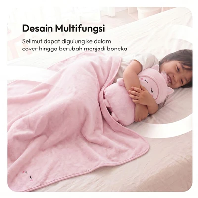 Gambar Informa 125x150 cm Selimut Booboo Unicorn - Pink