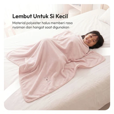 Gambar Informa 125x150 cm Selimut Booboo Bunny - Peach