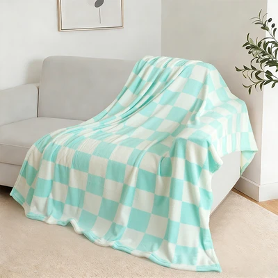 Gambar Selma 140x200 cm Selimut Polyester Square - Hijau Mint