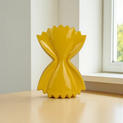 Gambar Informa Vas Bunga Keramik Farfalle 17x9x25 cm - Kuning