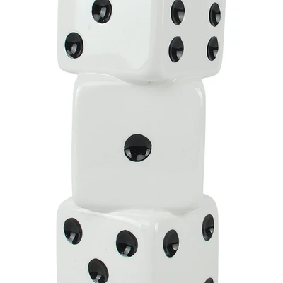 Gambar Informa Dice Vas Bunga Keramik Big 11x11x24 cm - Putih