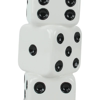 Gambar Informa Dice Vas Bunga Keramik Small 9.5x9.5x21 cm - Putih