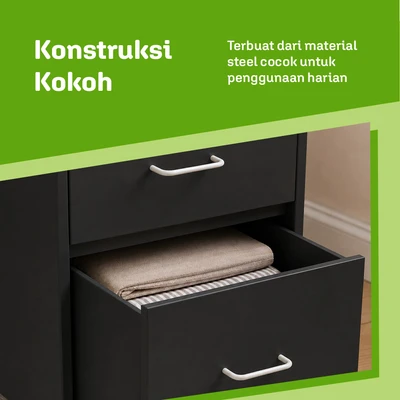 Gambar Stora Studia Laci Penyimpanan 5 Tingkat - Hitam