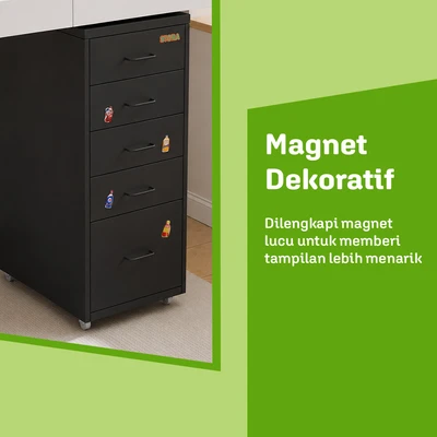 Gambar Stora Studia Laci Penyimpanan 5 Tingkat - Hitam