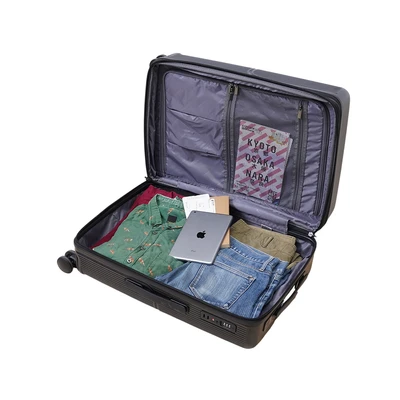 Gambar Luggo Cairo Koper PC TSA Lock Expandable 20 Inch - Hitam