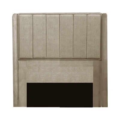 Gambar Glinda 120x141 cm Glinda Headboard Tempat Tidur Velvet - Krem
