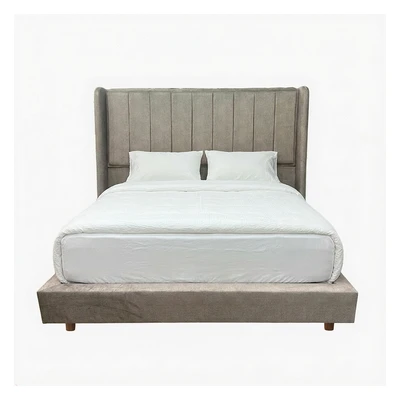 Gambar Informa 180x141 cm Glinda Headboard Tempat Tidur Velvet - Krem