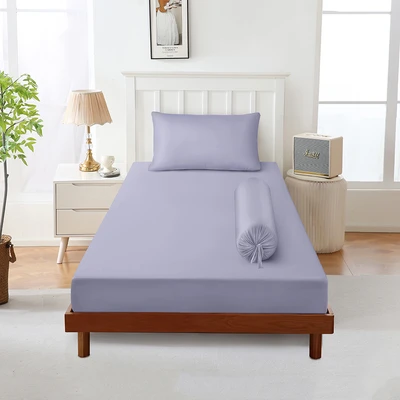 Gambar Sleeplite 120x200 cm Set 3 Pcs Seprai Microfiber Single Solid - Ungu Lilac