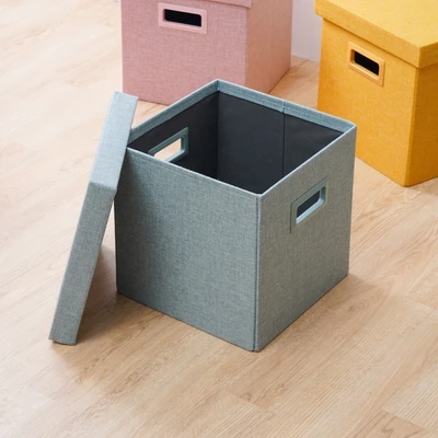 Gambar Stora Bangku Ottoman Lipat Soft Dengan Tutup 30x30 cm - Biru