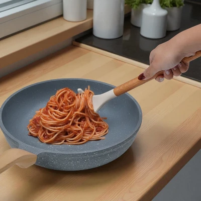 Gambar Culinart Sendok Saji Pasta Silikon - Putih