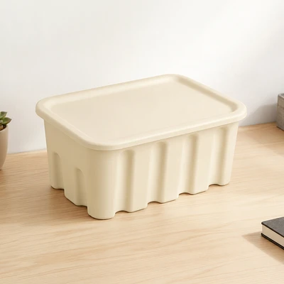 Gambar Stora Crate Kotak Penyimpanan 29x19x12 cm - Krem