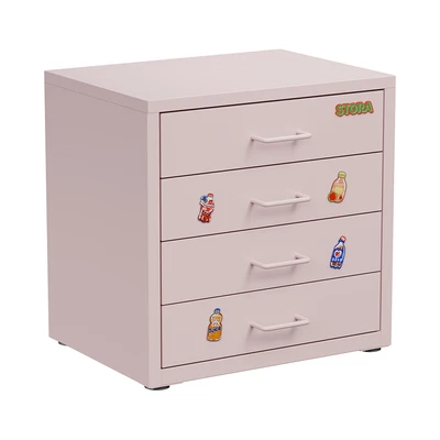Gambar Stora Studia Laci Penyimpanan Mini 4 Tingkat - Pink