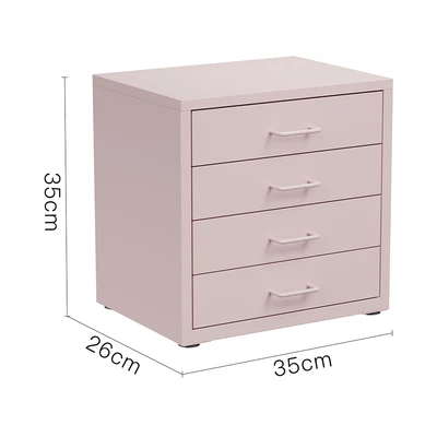 Gambar Stora Studia Laci Penyimpanan Mini 4 Tingkat - Pink