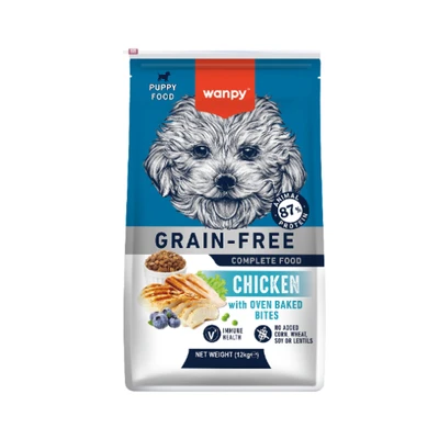 Gambar Wanpy Makanan Anjing Kering Puppy Grain Free Chicken 12 kg