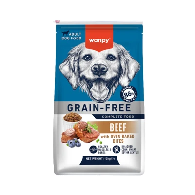 Gambar Wanpy Makanan Anjing Kering Adult Grain Free Beef 12 kg