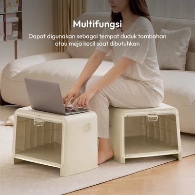 Gambar Stora Kotak Penyimpanan Front Opened 20 Liter - Krem Ivory