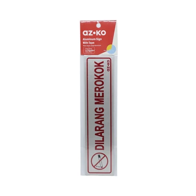 Jual Azko Stiker Anodized Sign Dilarang Merokok 4.5x19.5 cm Original | AZKO