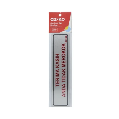 Jual Azko Stiker Anodized Sign Terima Kasih Anda Tidak Merokok 4.5x19.5 ...