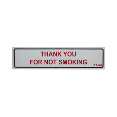 Gambar Azko Stiker Anodized Sign Thank You For Not Smoking 4.5x19.5 cm