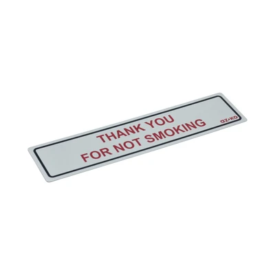 Gambar Azko Stiker Anodized Sign Thank You For Not Smoking 4.5x19.5 cm