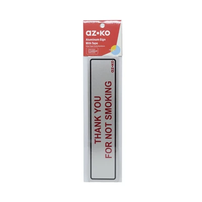 Gambar Azko Stiker Anodized Sign Thank You For Not Smoking 4.5x19.5 cm