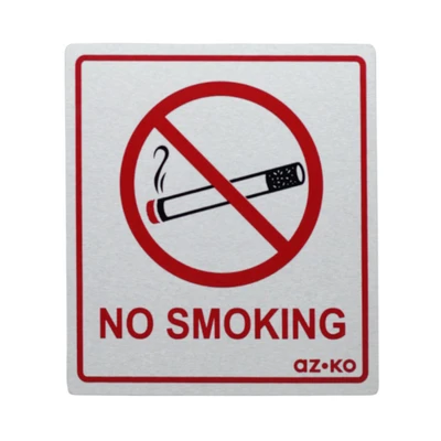 Gambar Azko Stiker Anodized Sign No Smoking 9x10 cm
