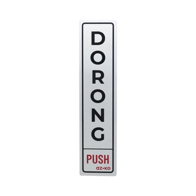 Gambar Azko Stiker Anodized Sign Dorong/Push 4.5x19.5 cm
